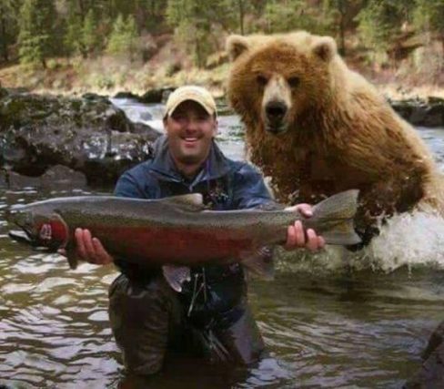 Grizzly Bears and grinning men
